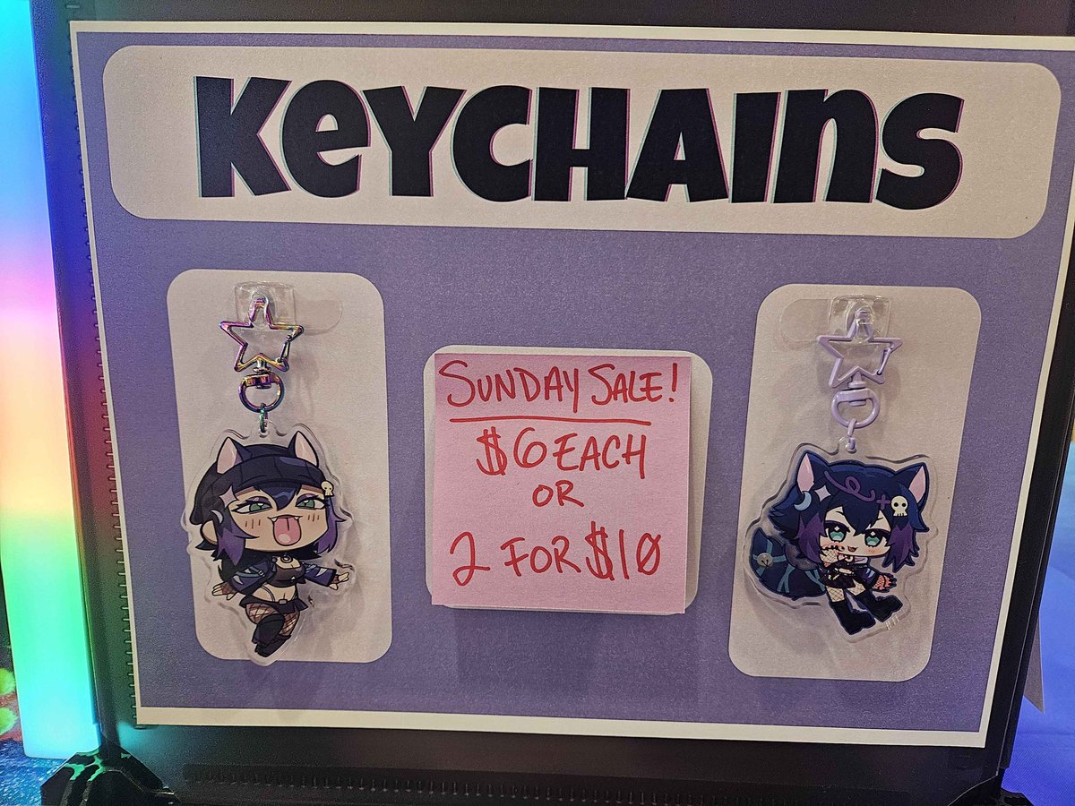 DAY 3 OF CONNICHIWA! We are holding a Sunday Sale on ALL items! Help us clear out our inventory for the drive home! ❤️ Prints are a great deal for 11x17 and our charms are ADORABLE! Grab some stickers too while you're here!~