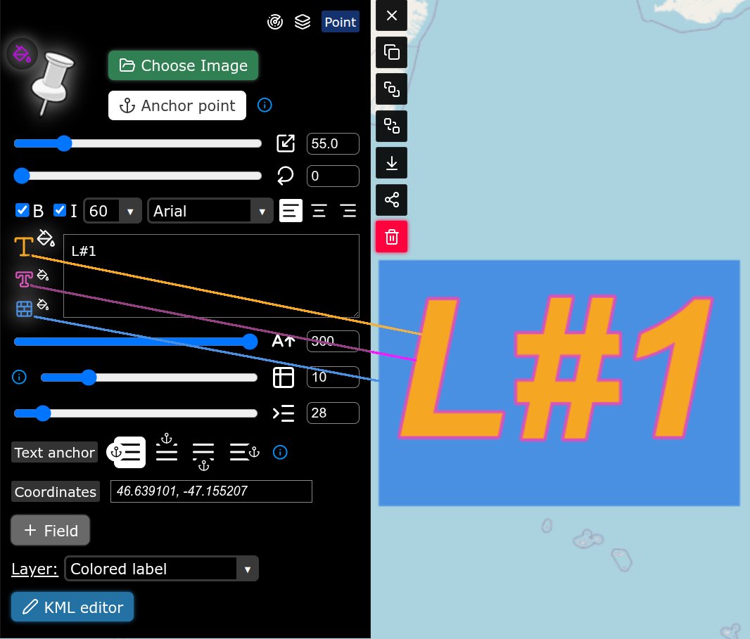 kmzmap's tweet image. Update on kmzmap.com

Now you have more control over the text labels. New options:
Text stroke color - outline color around the text.
Text box background color - background color behind the text.
Text box padding - spacing inside the text box.

#maps #gis #labels