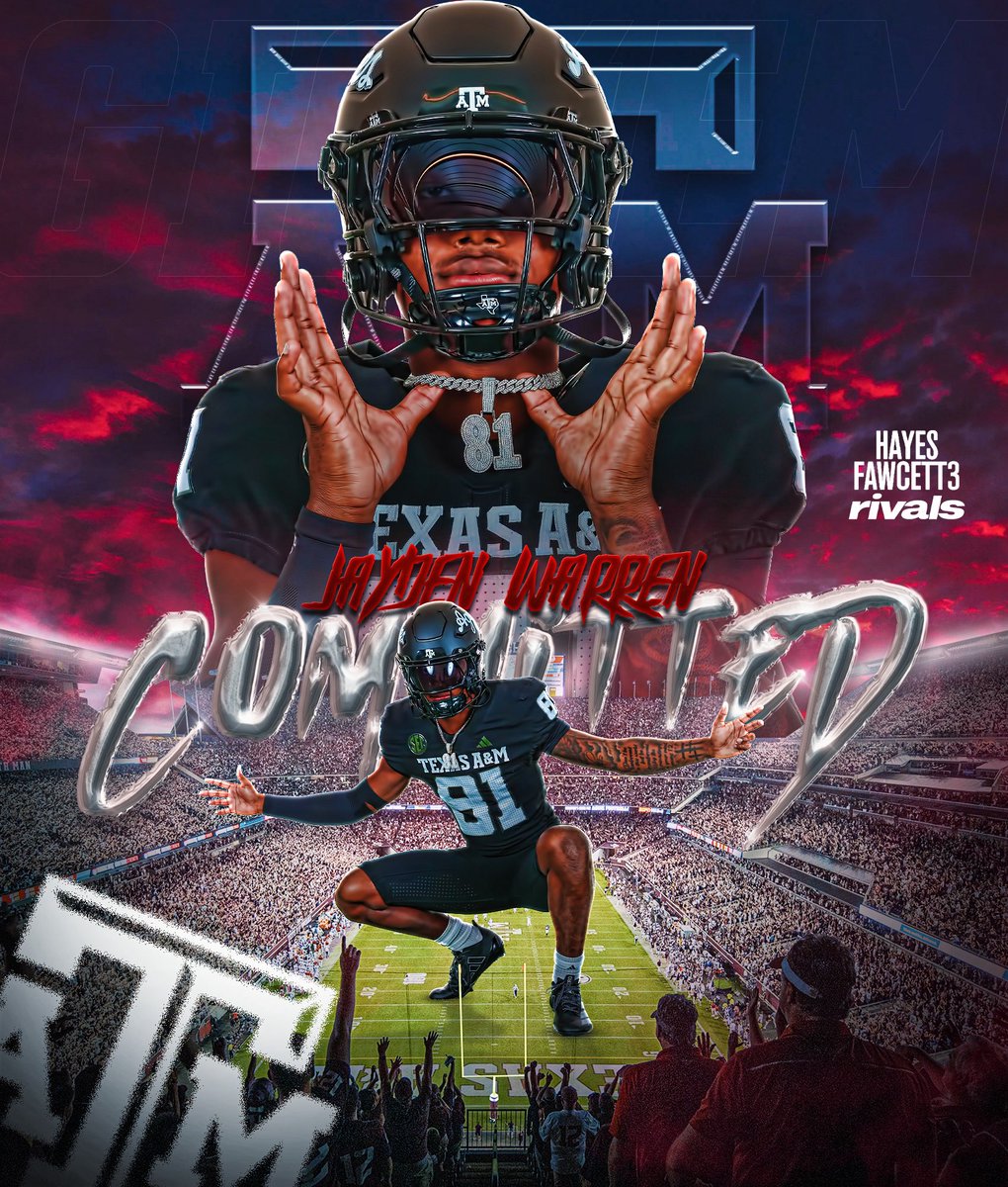 BREAKING: Four-Star WR Jayden Warren has Flipped his Commitment from Houston to Texas A&amp;M, he tells me for @rivals

The 6’2 200 WR from Rosharon, TX had been Committed to the Cougars since July

“Left it all to God and he made it happen”

on3.com/rivals/jayden-…