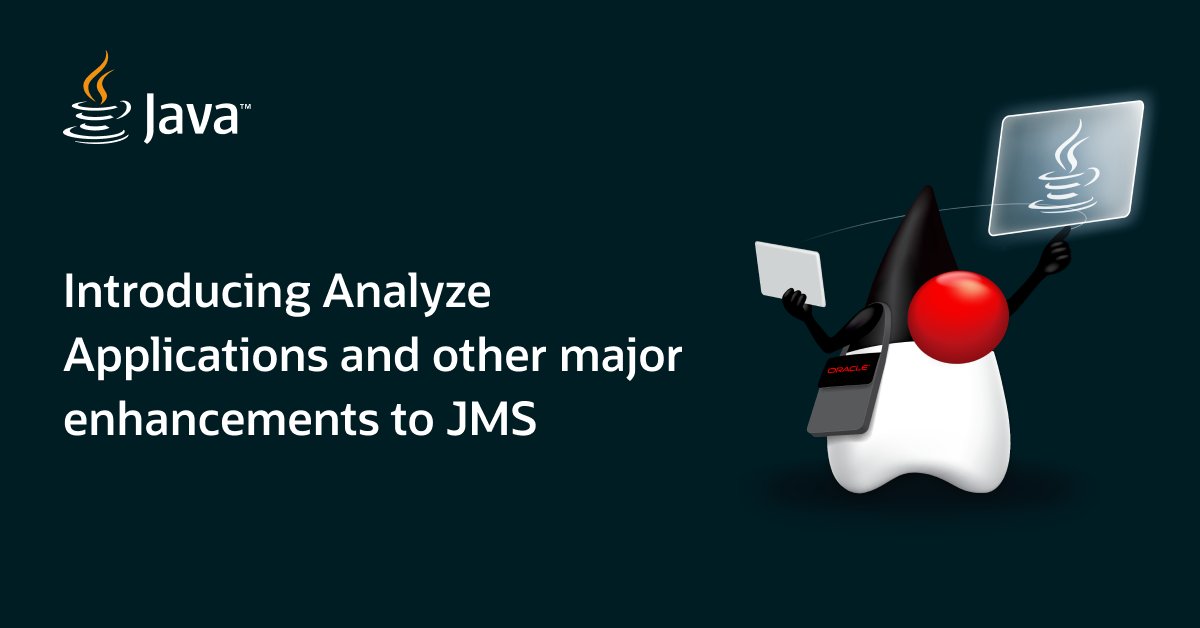 java's tweet image. Our latest release of Oracle Java Management Service included the breakthrough Analyze Applications capability, along with other major enhancements for managing modern Java fleets. 🔥 

Get all the details: social.ora.cl/6019AxQZ1