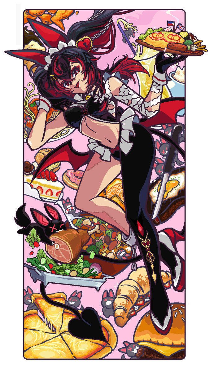 ManaAkainu's tweet image. Moe Maid Kyuro 🫶❤️‍🩹
#K9FANART #k9kuro