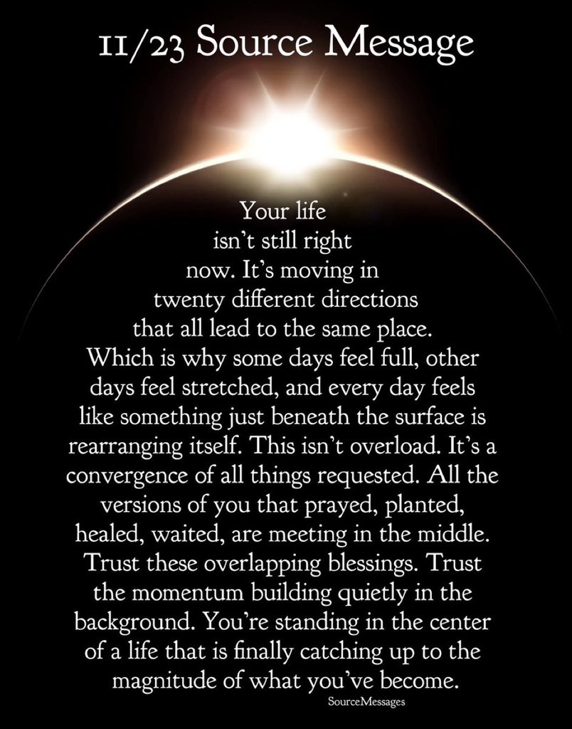 SourceMessagess's tweet image. Trust these overlapping blessings. Life is finally catching up to your growth. ♥️