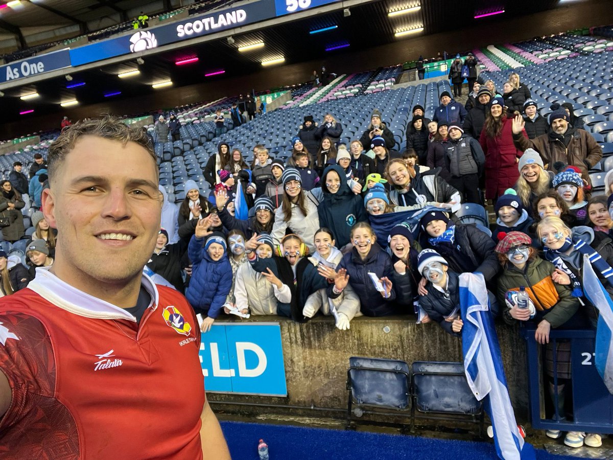BelhavenSport's tweet photo. What a fantastic trip out for our seniors to watch Scotland 🏴󠁧󠁢󠁳󠁣󠁴󠁿 play at Murrayfield 😁. They were on great form &amp; thoroughly enjoyed the experience - a first for many of them. Thank you, Duhan, for the selfie at the end 😍 &amp; well played!
#BeExcited
#BeEnthusiastic
@Scotlandteam https://t.co/bFbBBxgi1I