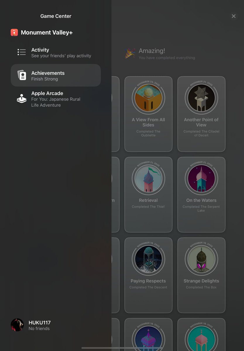 HUKU117's tweet image. Monument Valley+ (Apple Arcade - iOS) 100% Complete

Cool architecture puzzle game.

#AppleAchievement #iOS #AppleArcade #MonumentValleyPlus #UstwoGames #Puzzle #AdventureGame