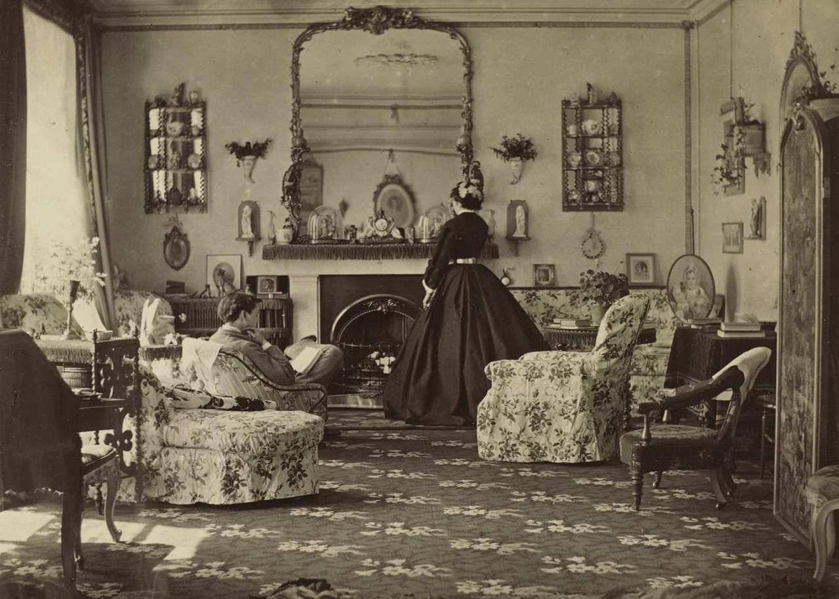 wikivictorian's tweet image. &apos;Interior of Room&apos;. Photographed in 1862.