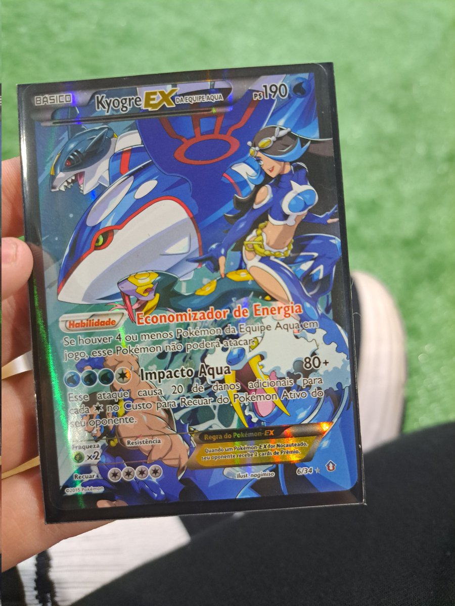 A melhor carta do Kyogre agora está em minha posse, que felicidade, meu poke favorito