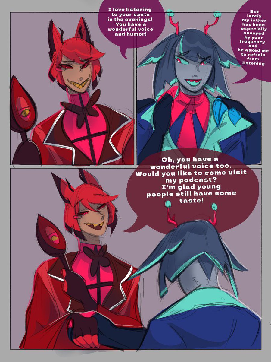 Guess whose? I'm joking)
The wave happened by accident during the battle between Vox and Al... I like this prehistory #hazbinhotel #alastor #vox #radiostatic #kids