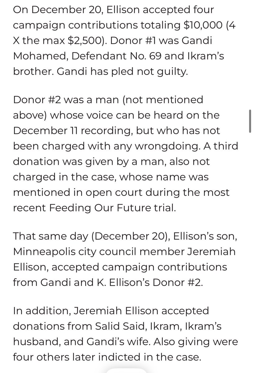 AGHamilton29's tweet image. Reminder Keith Ellison met with the culprits behind the $240 million Feeding our Future MN fraud scheme before they were charged and then he and his son took donations from them amid promises to deter the investigation. 

We have audio of that meeting. 

x.com/aghamilton29/s…