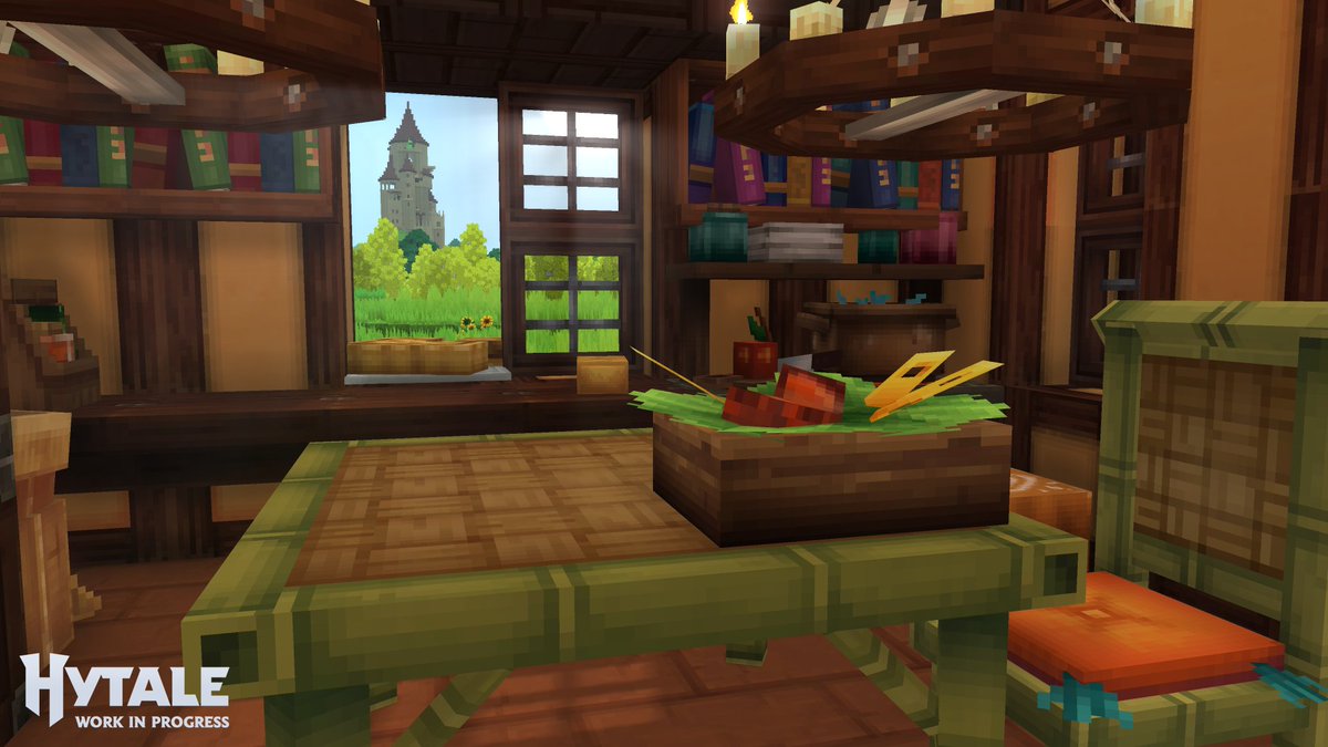 Hytale's tweet image. Tell us what type of home are you planning to build! ⚒️ #Hytale