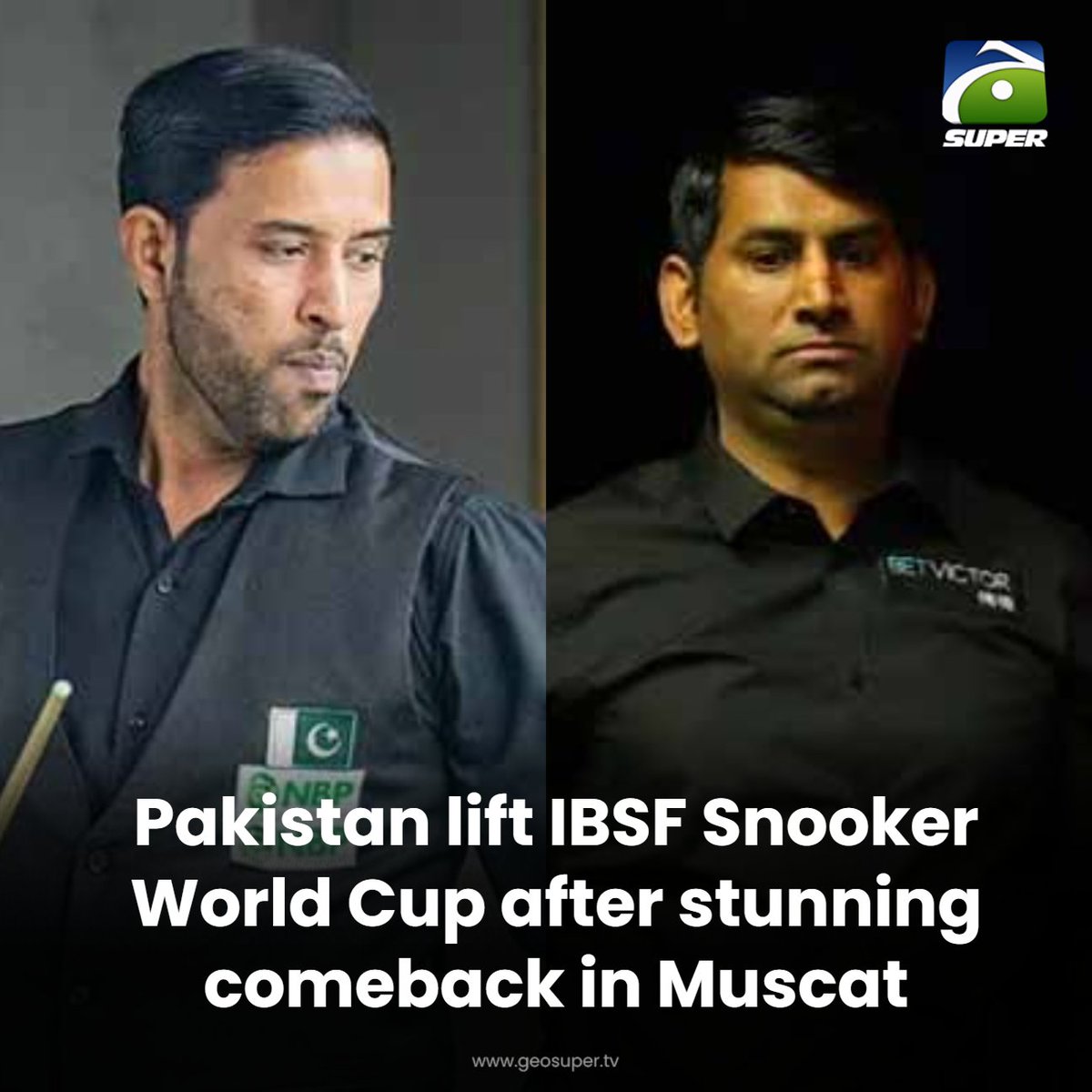 geosupertv's tweet photo. Pakistan's Snooker glory! 🎱🇵🇰

Read More: https://t.co/P8SQUsrE3j

#IBSFsnookerworldcup  #MuhammadAsif #AsjadIqbal https://t.co/irFQEe4f7a