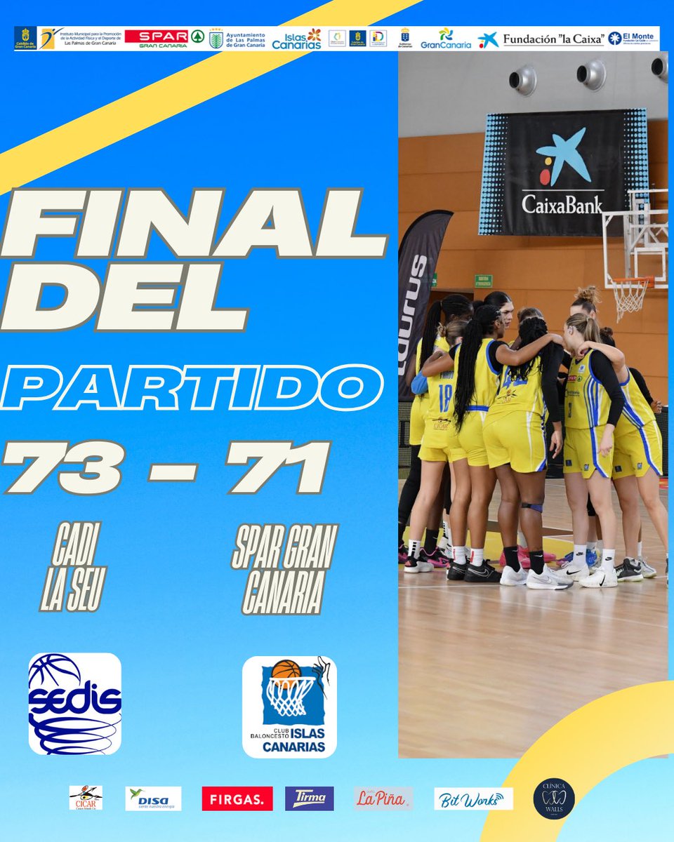 🏀 Resultado J7 | Liga Femenina Endesa 

💥 Gran encuentro de nuestras jugadoras que estuvieron compitiendo todo el partido que se decidió en los últimos segundos 

#ligafemeninaendesa