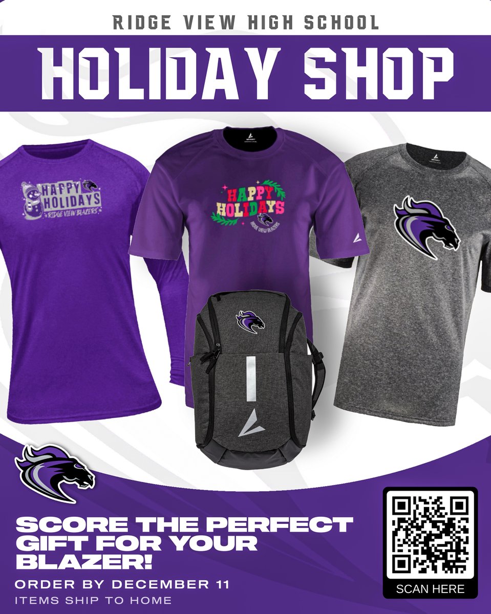 RidgeViewSports's tweet image. Looking for the perfect gift for that Blazer in your life?  

Order by December 11 at bsnteamsports.com/shop/WISH0189!
 
#NextLevel