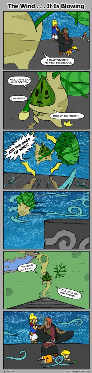 ComicJg's tweet photo. Wind Waker New Game Plus: Chapter 27 "The Wind . . . It Is Blowing".   This is part of a series I'm doing on Wind Waker which I've started uploading on Webtoons!   #zelda #Tetra #Ganondorf #windwaker #telink #makar https://t.co/jW31hd8WUT