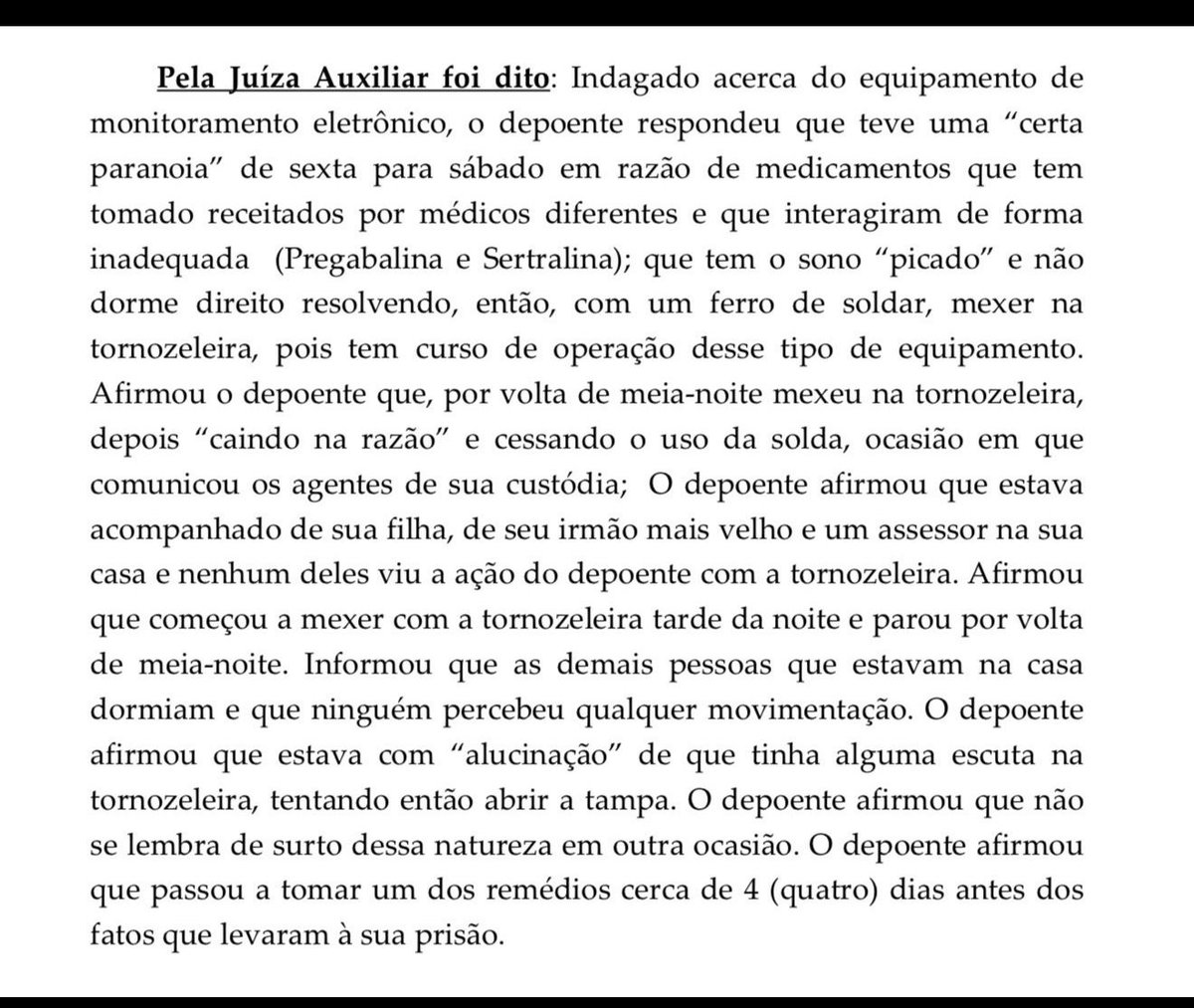 Leiam. É revoltante. Se havia alguma dúvida da tortura psicológica a qual este homem vem sendo submetida, ela acaba aqui. E é exatamente por isso que digo, repetidamente, que nenhum refém pode negociar os termos da própria soltura. A Anistia é urgente e o único caminho.