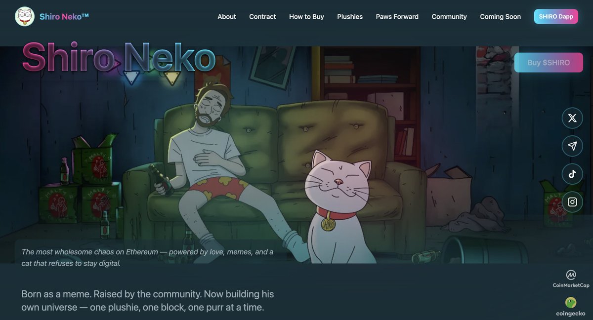 Have you checked out the brand-new Shiro Neko website yet? 👀🐱
We’ve rebuilt everything from scratch — faster, cleaner, and fully ready for the next chapter of the Shiroverse.
👉 shironeko.life

Let me know what you think! 🚀🐾