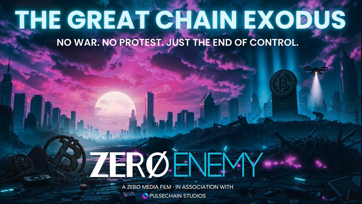 ZERØ ENEMY is not just a film.
It reveals how fear and financial control shaped our world and how the real trap was believing the system was broken. It wasn’t. It was designed that way.

So we stopped trying to fix it. We built something new. PulseChain was the spark. 

And what