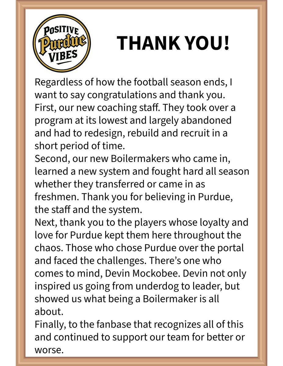 Positive Purdue Vibes tweet media