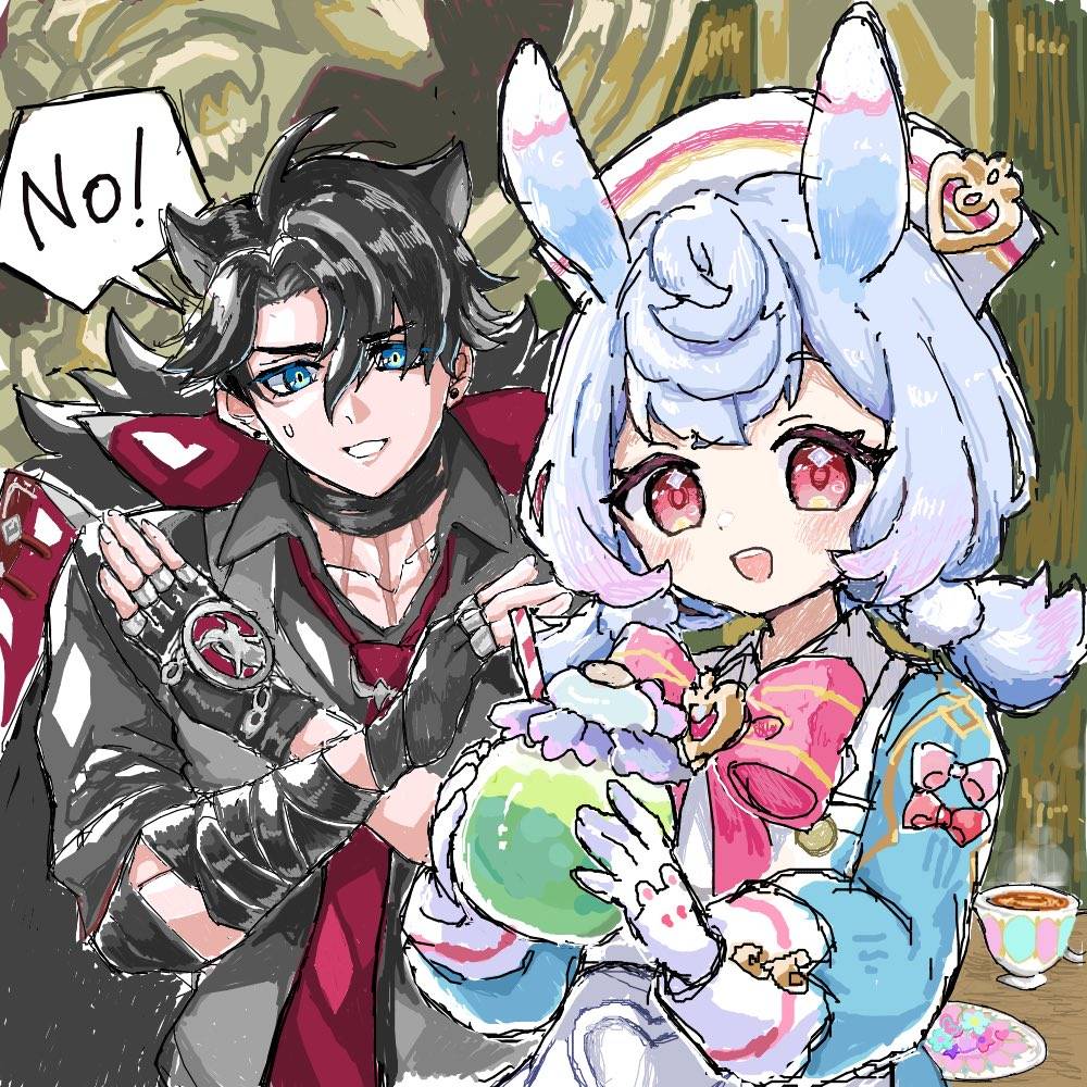 masikII_13_'s tweet image. こっちは1年前の合作
成長してる…よな……！？