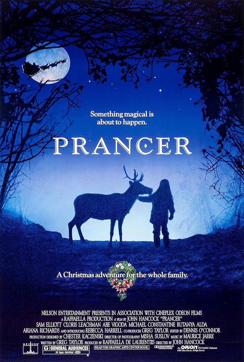LaurasMiscMovie's tweet photo. More good TCM news: #TCM will feature the channel's premiere of the Christmas film PRANCER (1989), starring Sam Elliott, on December 20th. I fondly recall seeing this theatrically when it was released.

#TCMParty #Prancer #SamElliott #ChristmasMovies https://t.co/qS2UUFHMmG