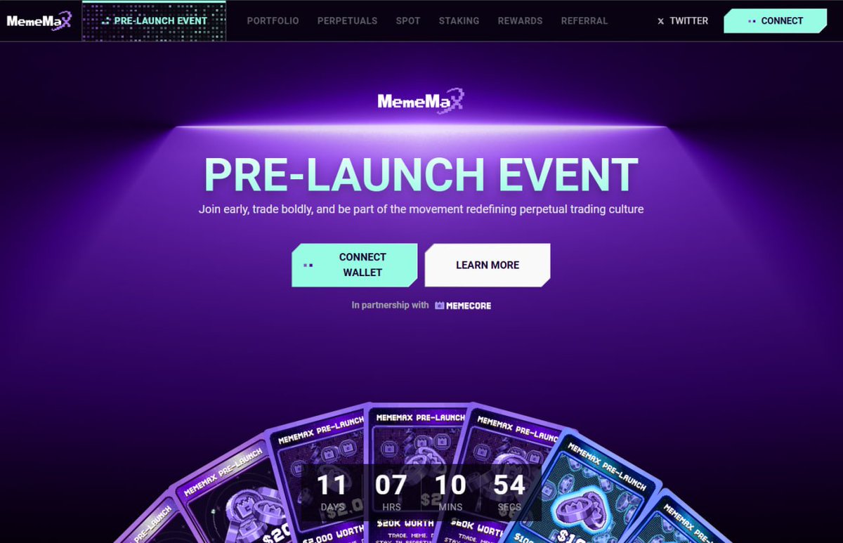 alex_crypto98's tweet image. Pre-Launch is where the early advantage is built.

Trade on @MemeMax_Fi, earn MaxPacks, accumulate MP, and position yourself before the mainnet features roll out.

Everything you do now compounds later: more packs, more points, more weight in the MemeCore universe.

If you’re…