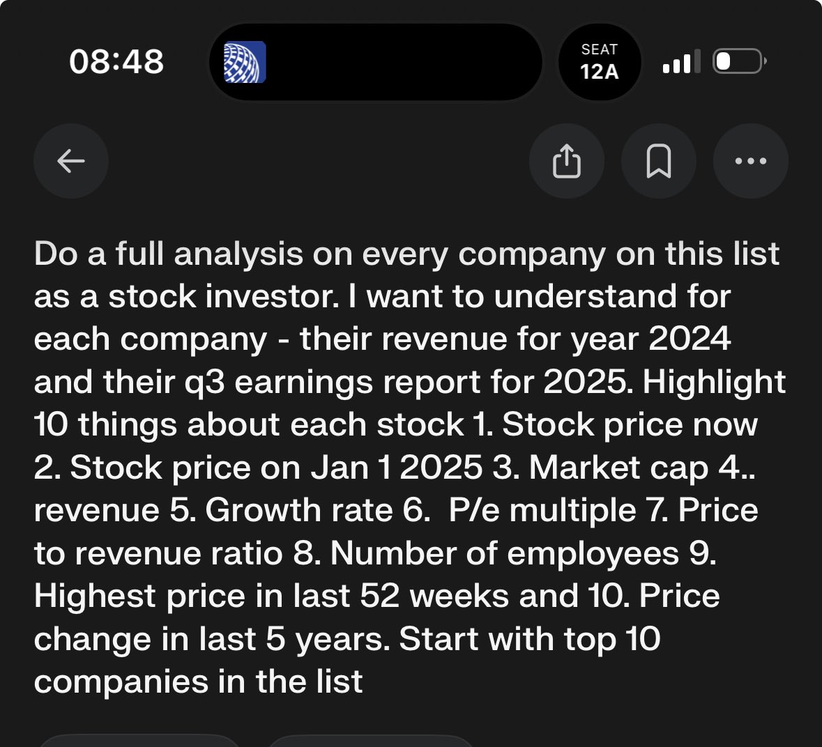 rish_gpt's tweet image. I hadn’t used @perplexity_ai in a while and used my daily go to @OpenAI @ChatGPTapp to ask a simple prompt on analysis on some public companies. 

This was the prompt. 

Open ai: struggled really bad. could NOT find stock price on Jan 1, could NOT find basic data available in…