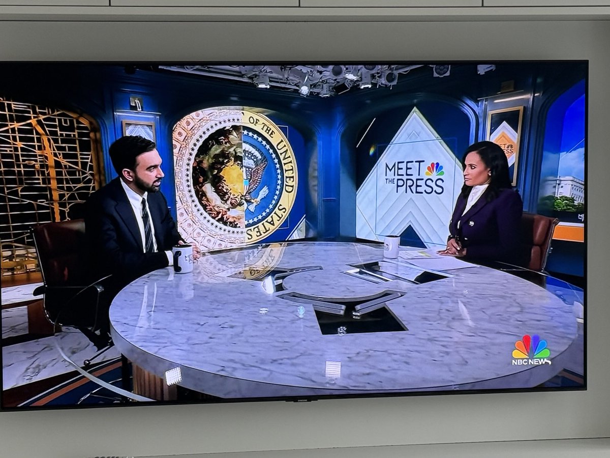 chriscquinn's tweet photo. Doing an excellent job staying true to his core beliefs while opening the door to work with anyone & everyone who can help NY. @ZohranKMamdani showing true leadership on @MeetThePress Thank you Mayor Elect!
#Trump #mamdani #NYC #MayorElect https://t.co/fUPYQ0XLgd