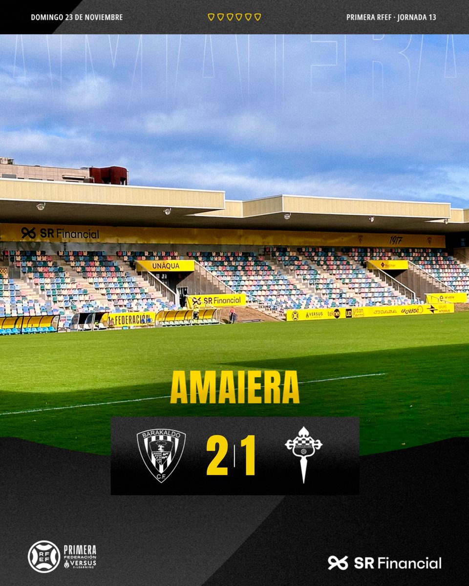 🔚 AMAIERAAAA!

<a href="/BarakaldoCF/">Barakaldo C.F.</a> 2-1 <a href="/racingferrolsad/">Racing Club Ferrol</a> 

⚽ Eric, San Bartolomé

#BarakaRacingClubFerrol #GoazenBaraka