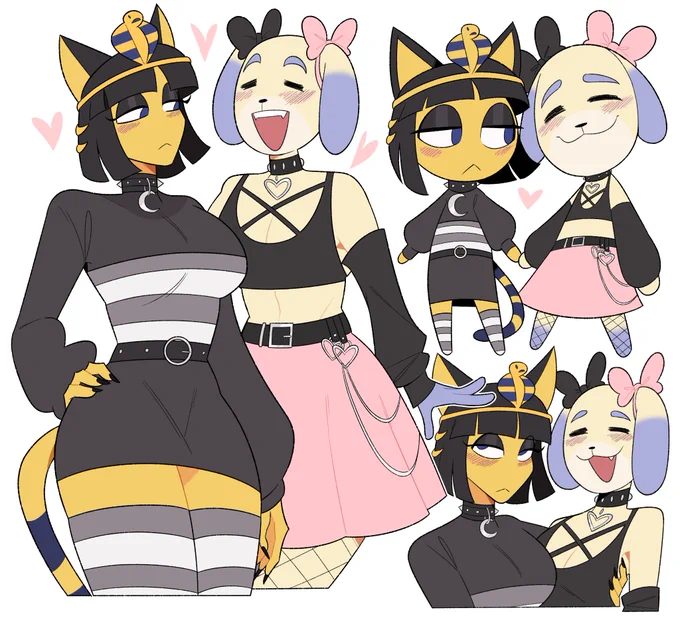 Excited for the new animal crossing update. I hope I can find the inspiration to draw more Ankha/Daisy yuri