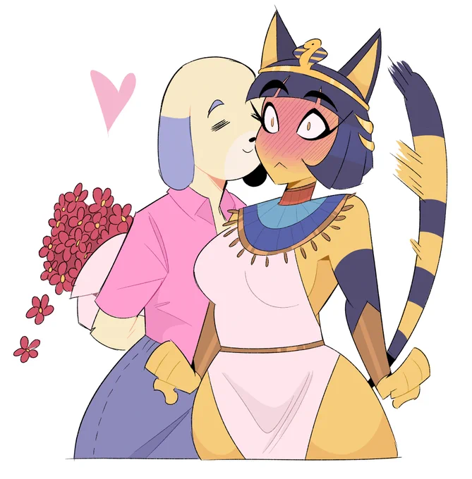 Excited for the new animal crossing update. I hope I can find the inspiration to draw more Ankha/Daisy yuri
