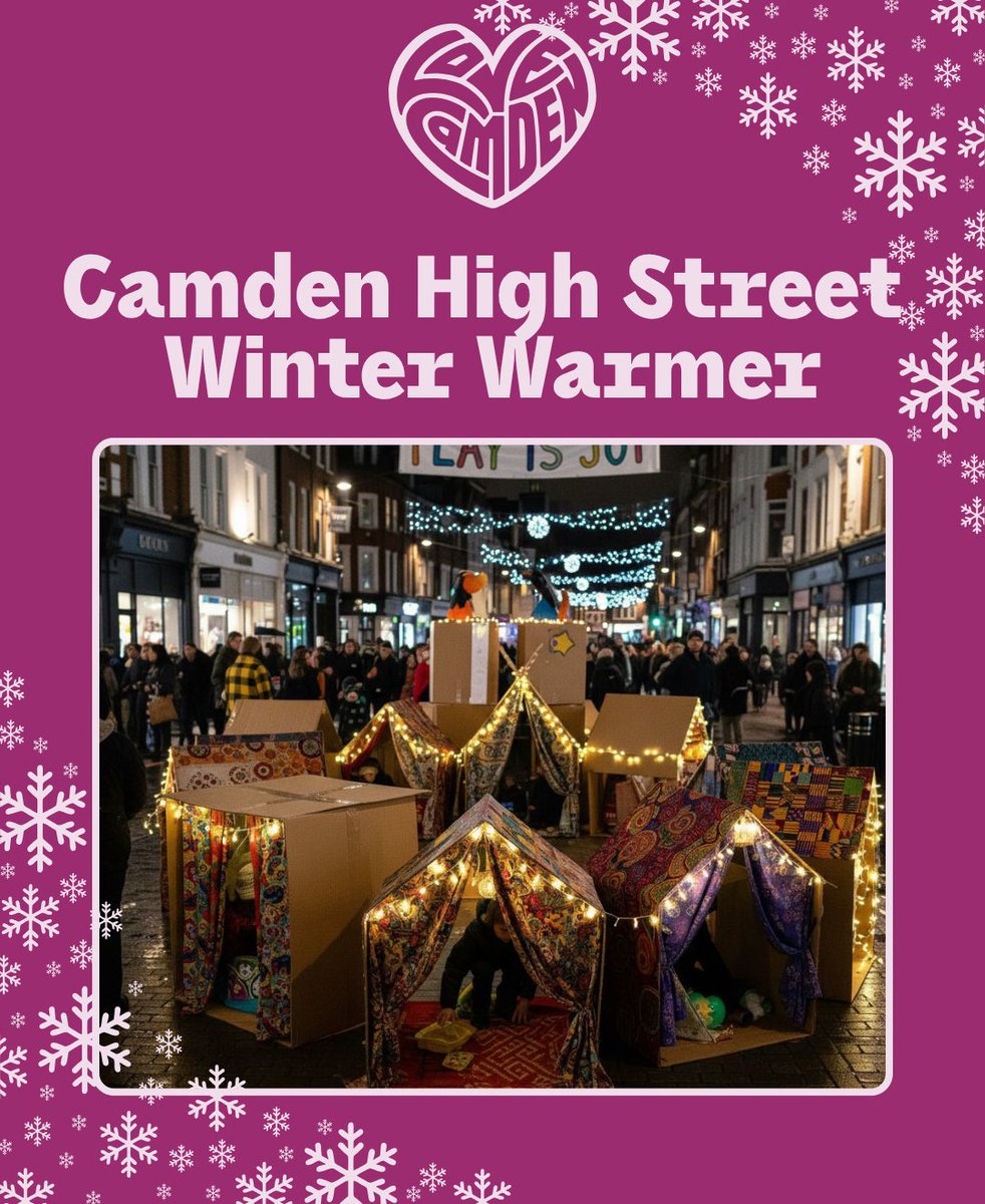 CamdenCouncil's tweet image. Join us as Camden High Street is transformed into a vibrant space of art, music, performance &amp;amp; lights — a celebration of creativity, connection &amp;amp; community spirit.

📅29 Nov, 1–5pm | Free
📍 Camden High Street (pedestrianised area by Boxpark), NW1 8QR
👉lovecamden.org/whats-on/camde…