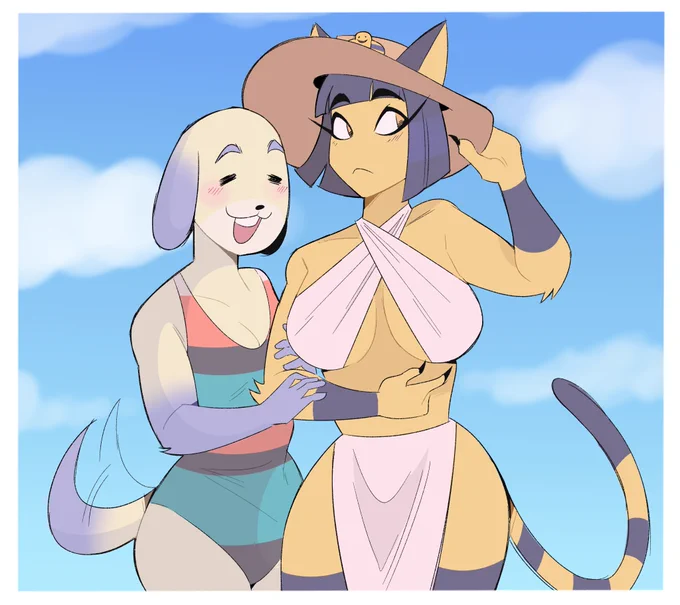 Excited for the new animal crossing update. I hope I can find the inspiration to draw more Ankha/Daisy yuri