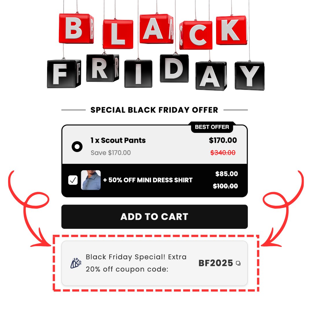 MarouRapi's tweet photo. J’ai crée un custom Liquid ultra simple qui affiche un bloc “Black Friday Extra -20%” directement sur la Page Produit 🔥

Avec un bouton “Copier le code” intégré (UX parfaite).

Pas d’app.
Pas Shopify Plus.
Pas de dépendances.
Juste un snippet que tu colles → et c’est live.

Pourquoi c’est puissant ?
Parce que pendant BF, les clients cherchent la preuve immédiate qu’ils font une bonne affaire.
Ce bloc = un reminder visuel constant du discount → ça convertit.

RT + Like + commente “BF20” et je t’envoie le template en DM.
(Vous devez me suivre pour recevoir le DM)