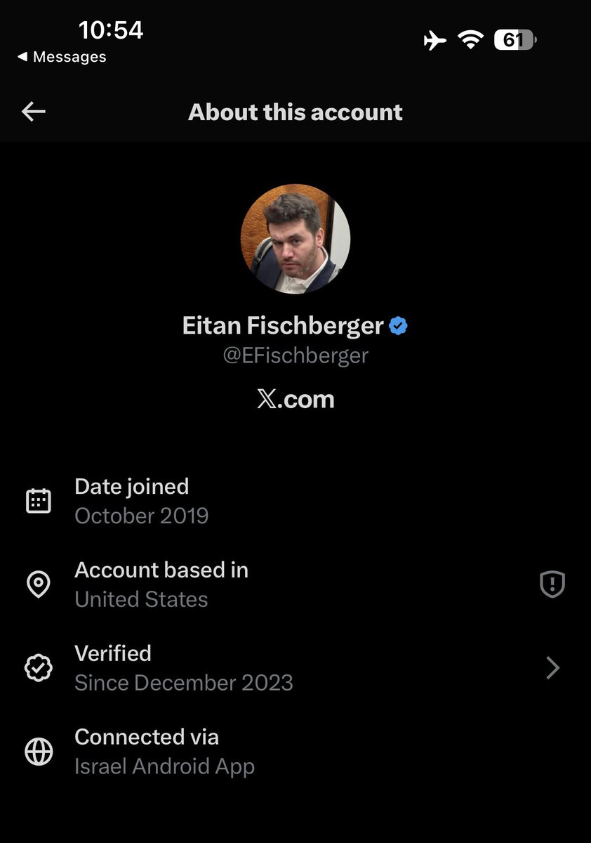 IanCarrollShow's tweet photo. And here’s a screenshot of your current status on X- connected via Israel.

Woops https://t.co/gZIDvvP5S9