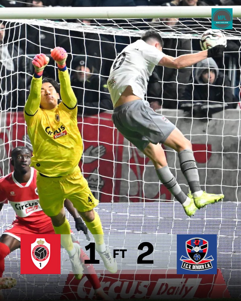 MaProLeague's tweet photo. 🤯 | Dender s’impose à l’Antwerp et remporte son PREMIER match de la saison en JPL #ANTDEN https://t.co/lMPpM6H1Q8