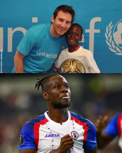 lejeanpierrecom's tweet photo. 🚨 UNE HISTOIRE INCROYABLE 🤩 !

En 2010,#Messi🇦🇷visite #haiti🇭🇹 après le séisme et prend des photos avec des enfants.

Parmi eux : Louicius #DonDeedson, qui 15 ans plus tard marque un but “façon Messi” et qualifie Haïti pour la Coupe du monde pour la première fois depuis 1974🥹 https://t.co/zGrIPYbUo8
