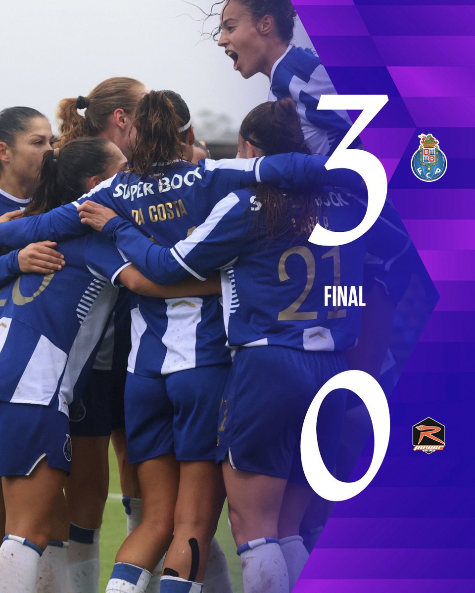 Só não somos tomba-gigantes porque gigantes SOMOS NÓS 💙

⚽️Maria Negrão, Lara Perruca e Bryant 

#FCPortoW
