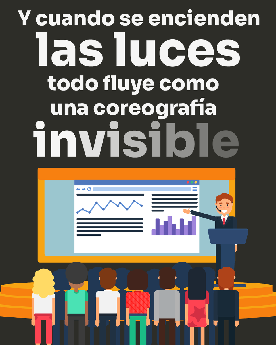 Lo que no se ve hace que todo funcione. Nuestro equipo de eventos se deja la piel semanas antes: diseña, coordina, prueba y ajusta hasta que todo encaja. Cuando nada falla, es que alguien lo ha hecho muy bien. #Exclama #EventosExclama