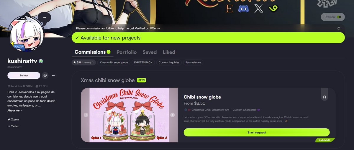 Gente ya esta disponible!💚✨ No te quedes sin el tuyo | It's available now! 💚✨ Don’t miss out on yours! 🥰 #VGenComm #comissionsopen