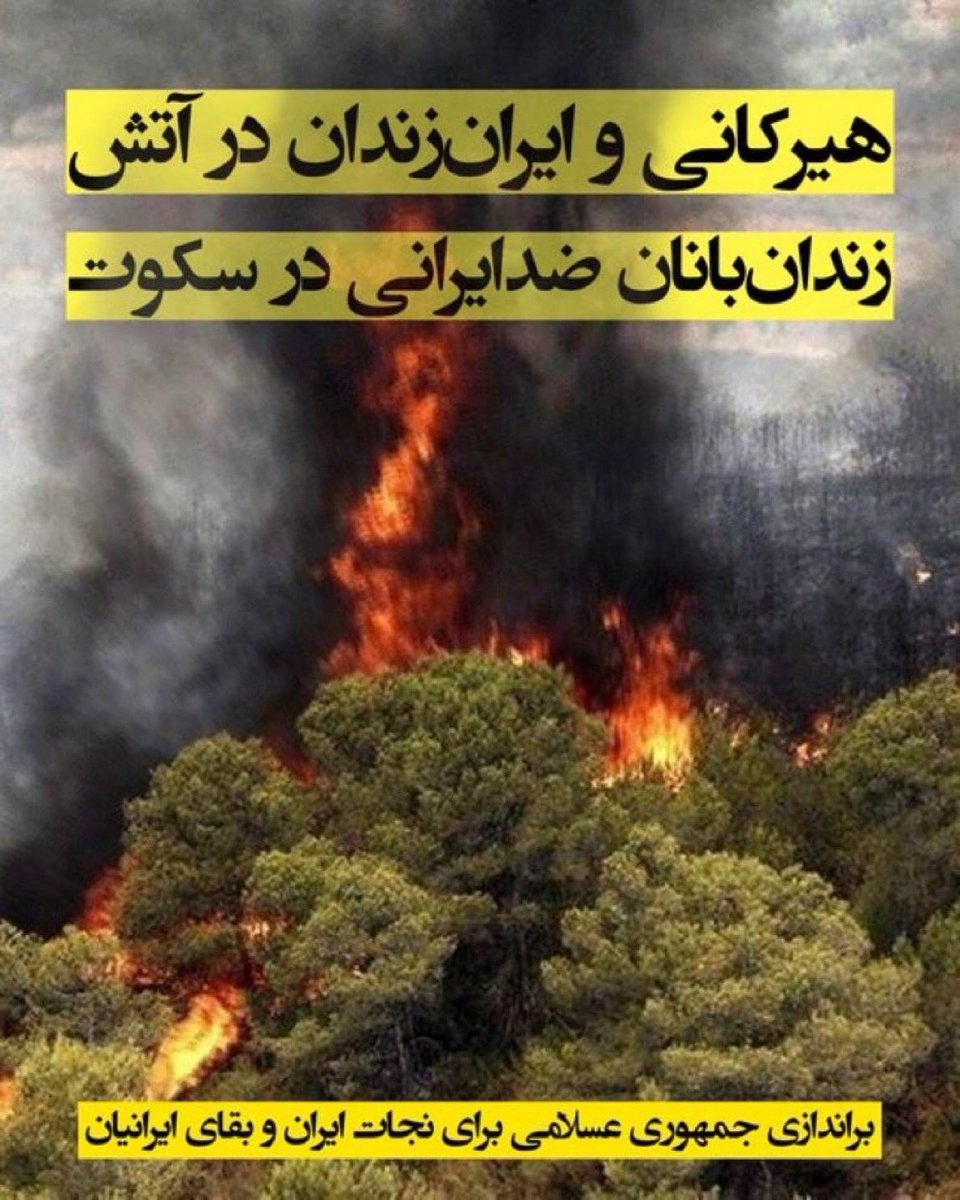 Pantea_t1's tweet image. مردم شریف ایران…
سوختن جنگل‌های #هیرکانی نشان می‌دهد: جمهوری عسلامی ایران‌مان را به یک زندان شعله‌ور تبدیل کرده است در حالی که زندان‌بانان ما می‌دانند که سرمایه‌‌‌ی غارت‌شده‌شان در خارج از کشور تضمین‌شده است ​به براندازان رژیم بپیوندید: این انقلاب، مبارزه برای بقای ماست.