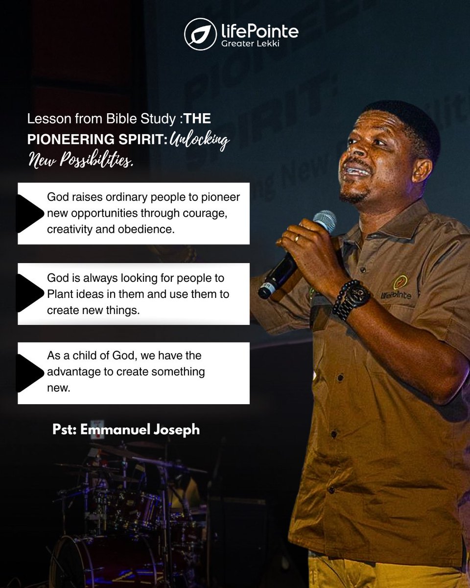 LifePointeGL's tweet image. “Don’t act based on impulse, act base on instructions.“ today’s Bible study from THE PIONEERING SPIRIT: Unlocking New Possibilities.