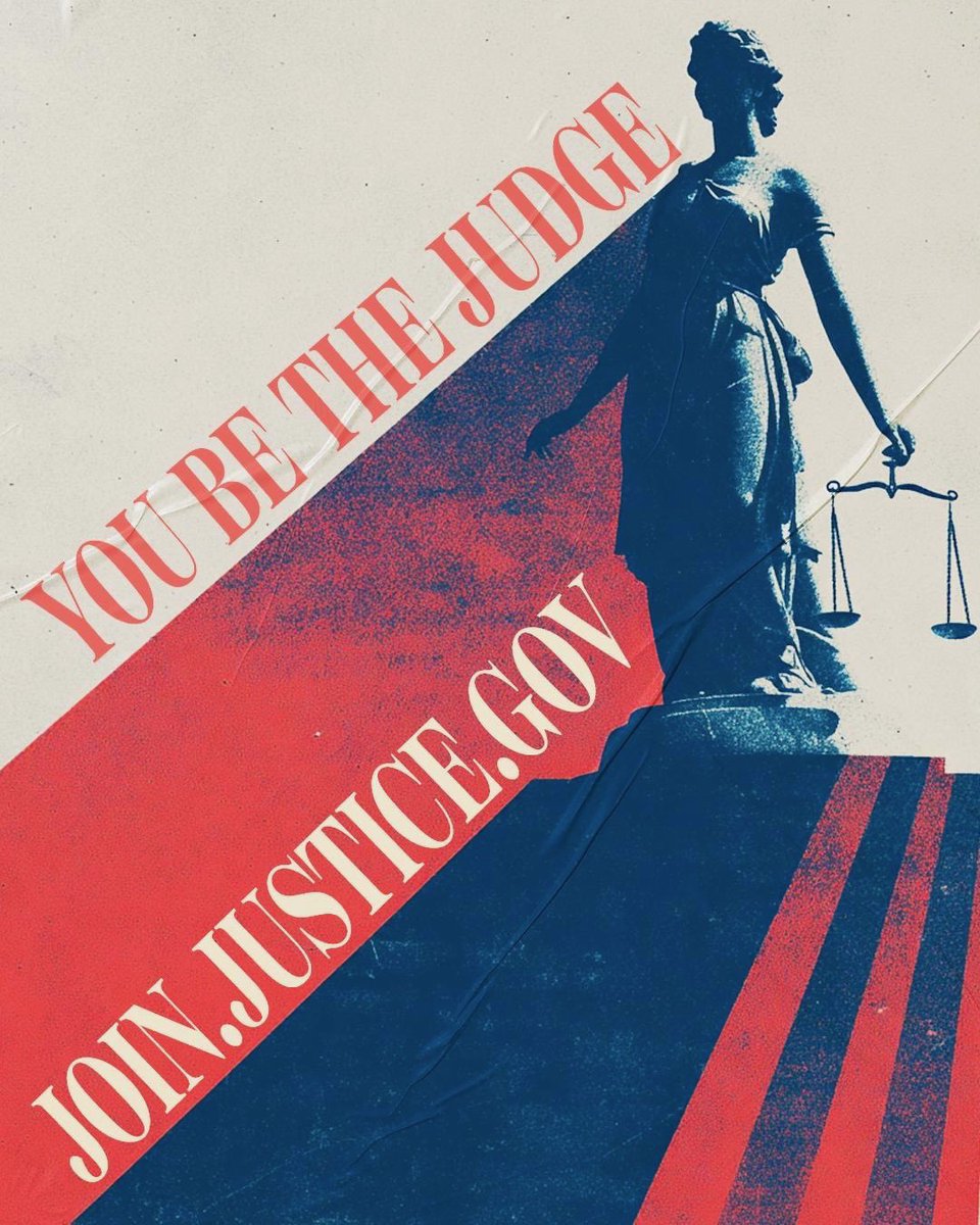 DHSgov's tweet image. END THE INVASION. 

If you’re a legal professional, join @TheJusticeDept as a Deportation Judge to defend your community and preside over cases in federal immigration court.

JOIN.JUSTICE.GOV
