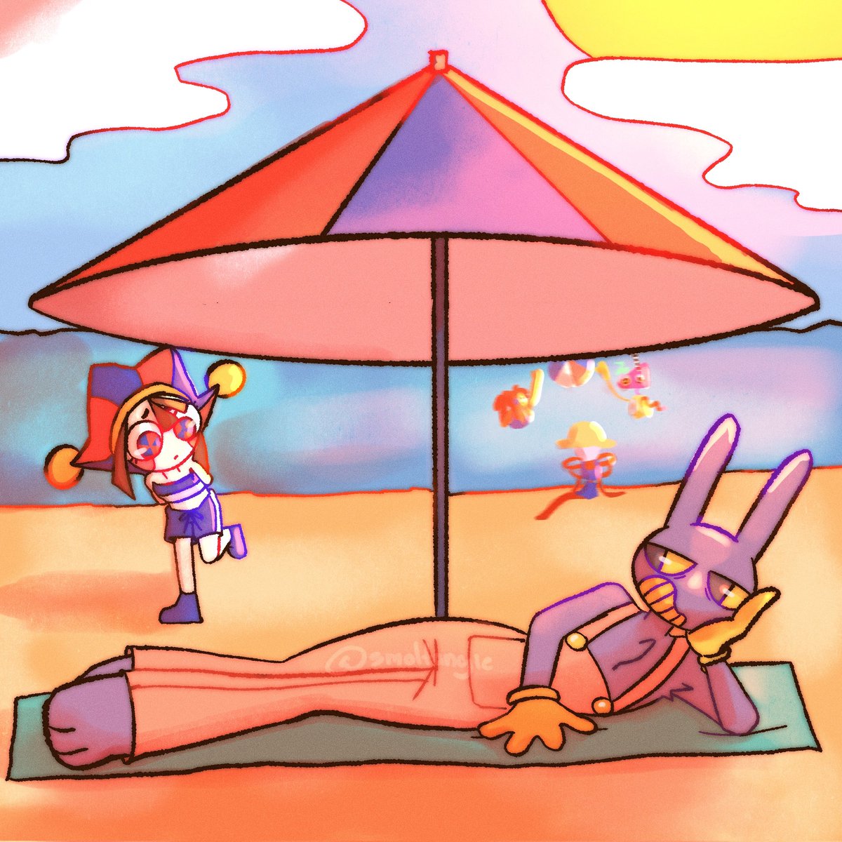 SmolTangie's tweet photo. Beach reconciliation?

#TADC #tadcjax #tadcpomni #TheAmazingDigitalCircus #theamazingdigitalcircusfanart #funnybunny https://t.co/g1TGM5AvaM