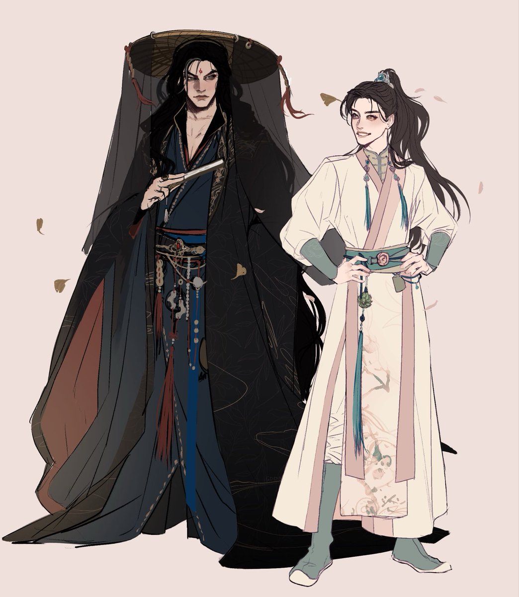 GranddadAmai's tweet photo. My danmei/xianxia ocs 🫶
🤠
👔🤳
👖 
Their names are Dai Rong and Lei Ai https://t.co/u99veum4S9