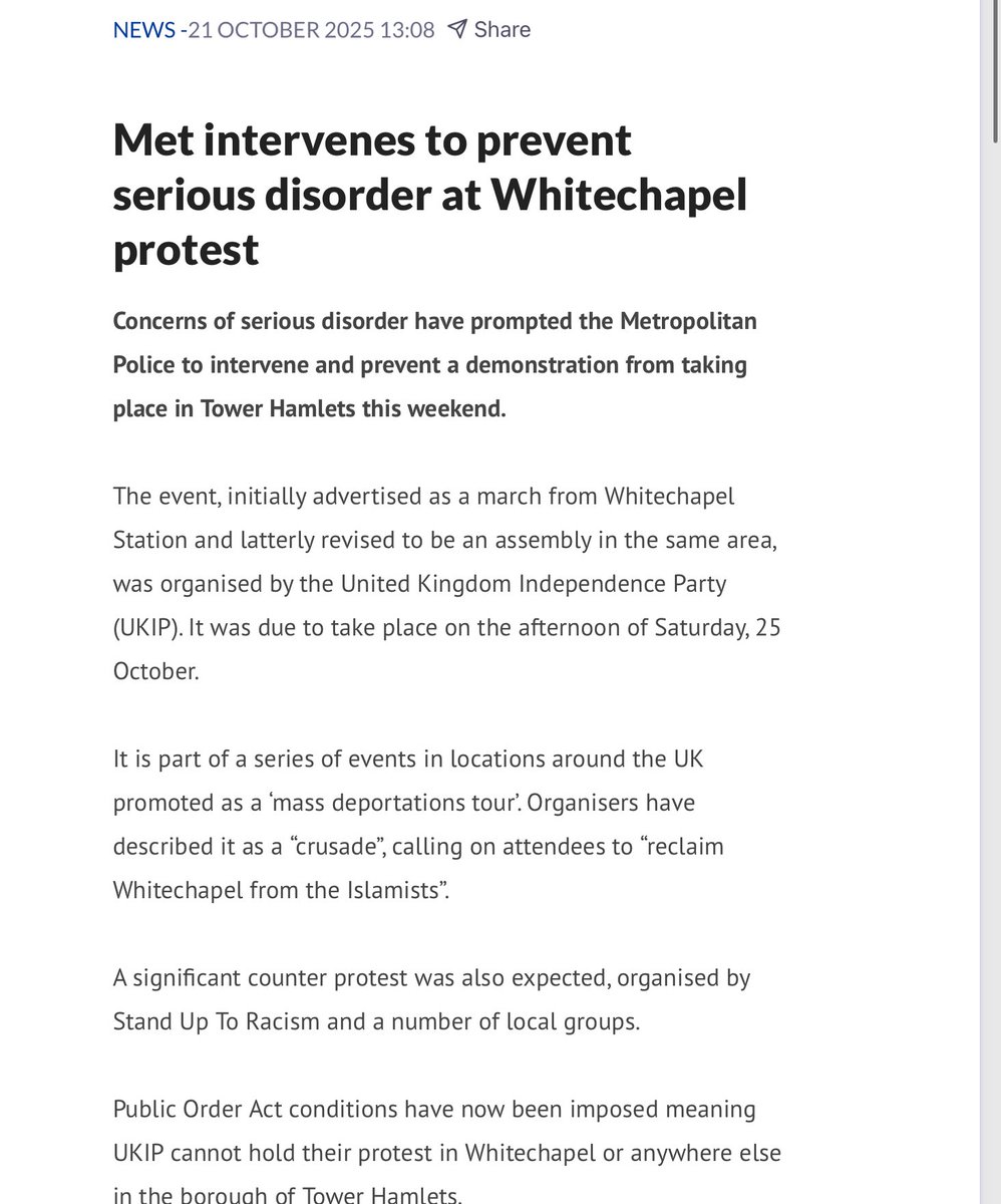 Daniel_Sugarman's tweet image. Compare and contrast the 2 Met responses.

Amazingly enough, there was a “legal mechanism” found in the case of Tower Hamlets, which has magically disappeared today.