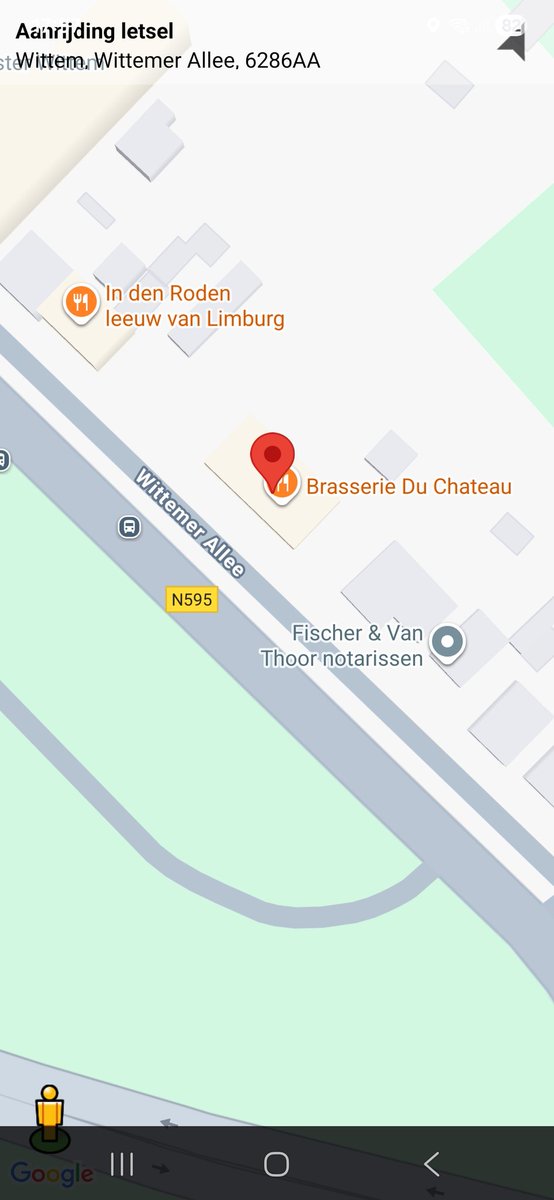 Ongeval wegvervoer op N595 met inzet van hulpdiensten