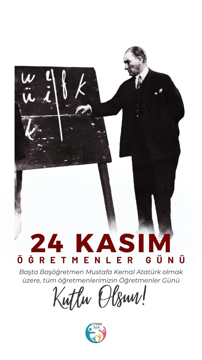 Başöğretmen Gazi Mustafa Kemal Atatürk ile tüm şehit öğretmenlerimizi rahmet ve minnetle anıyor; eğitimdeki gücüyle geleceği şekillendiren değerli öğretmenlerimizin 24 Kasım Öğretmenler Günü’nü kutlariz.

#24Kasım