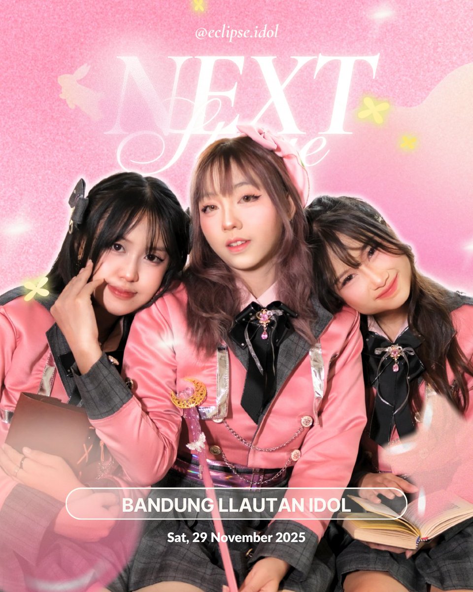 Eclipse_aidoru's tweet image. Minggu depan Eclipse akan ikut meramaikan event &quot;Bandung Lautan Idol&quot; oleh @/kyuu.fest❕✨

sabtu, 29. 11. 2025
📍Bandung, TBA
⏰ 10.00-selesai
📝 link cheki
» forms.gle/L5jCCDY6PA9vBT…

mari bertemu di Bandung!! see you❣️

#Eclipse #EclipseIdol