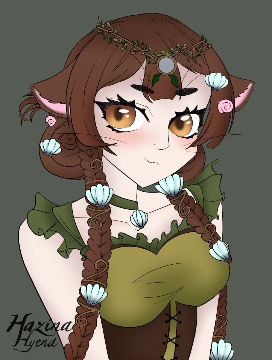 HazinaHyena's tweet image. Sketch for the cute otter @yukaaVT 
I hope you like it^^ 
#yukaart