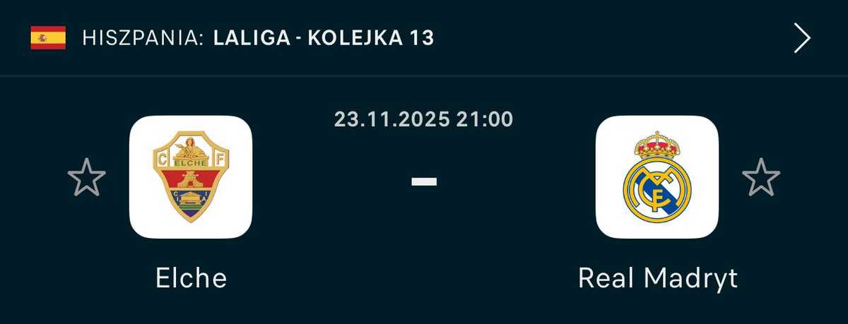 Konkurs na mecz Elche - Real Madryt 🚨

Poniżej w poście fajna promka na dziś, gdzie trzeba tylko złotówki ✅ a teraz 5 najszybszych osób zgarnie po 20 PLN za poprawne podanie dokładnego wyniku meczu. 

Trzeba obserwować profil, podać dalej i zostawić ❤️ powodzenia!