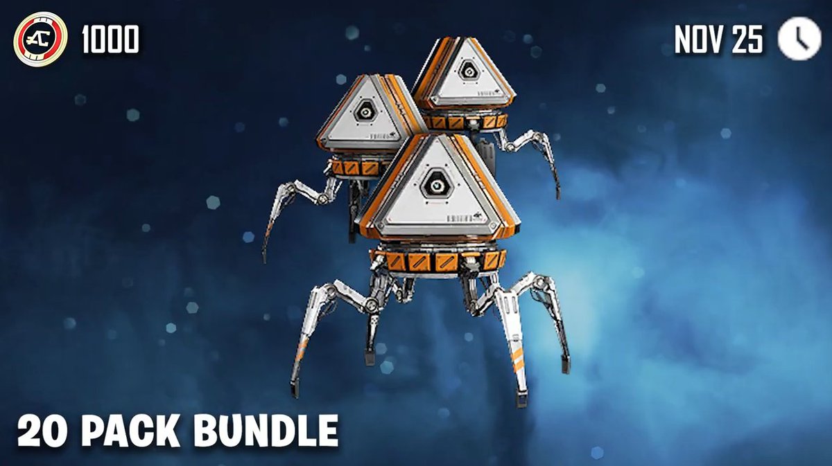 HYPERMYSTx's tweet image. Apex &apos;Black Friday&apos; Sale on Nov 25 ‼

▫ 2 Heirloom Pack
▫ 100 &amp;amp; 20 Pack Bundle 
▫ Dark Horizon standalone
▫ Eternal Life standalone 
▫ Alternator Spotlight Pass